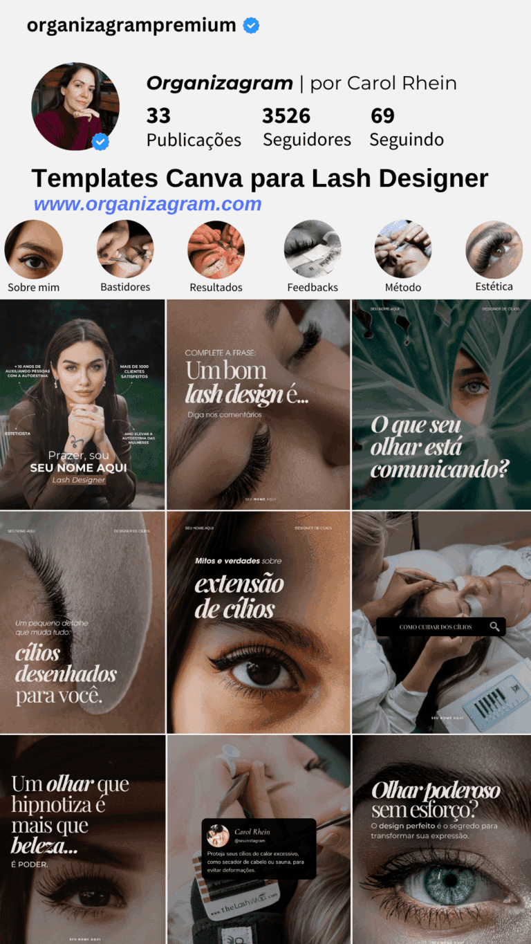Template profissão Lash Design